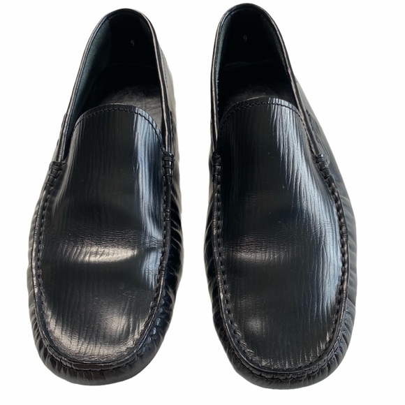 Tod's ✦ Gommino Driving Shoes Slip On Loafer ✦ Black Textured Leather ✦ UK9 US10 - Picture 4 of 16